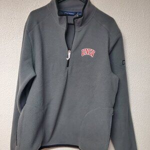 Men's Cutter and Buck UNLV Golf Quarter Zip Gray Pullover Size Large - New